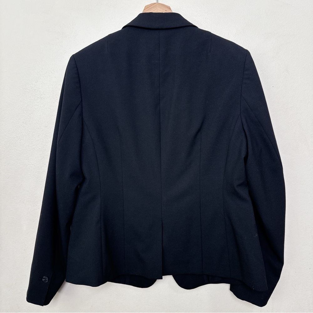 H&M Womens Medium Stretch Button Black Soft Blazer - Picture 13 of 13